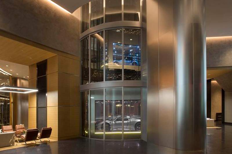 در چه ساختمان‌هایی از آسانسور خودرو بر استفاده می شود؟